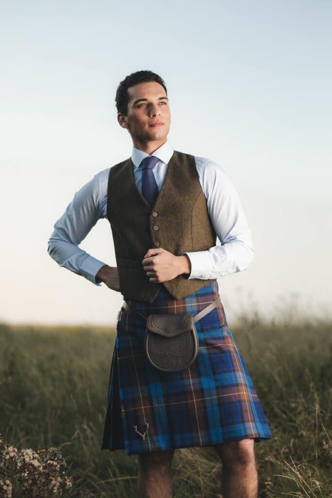 British wool tartan kilts